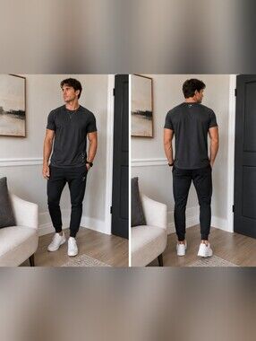 Gymshark Men's Black Athletic Shirt